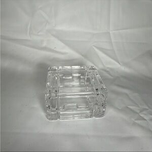 Clear Glass Trinket Box with Lid